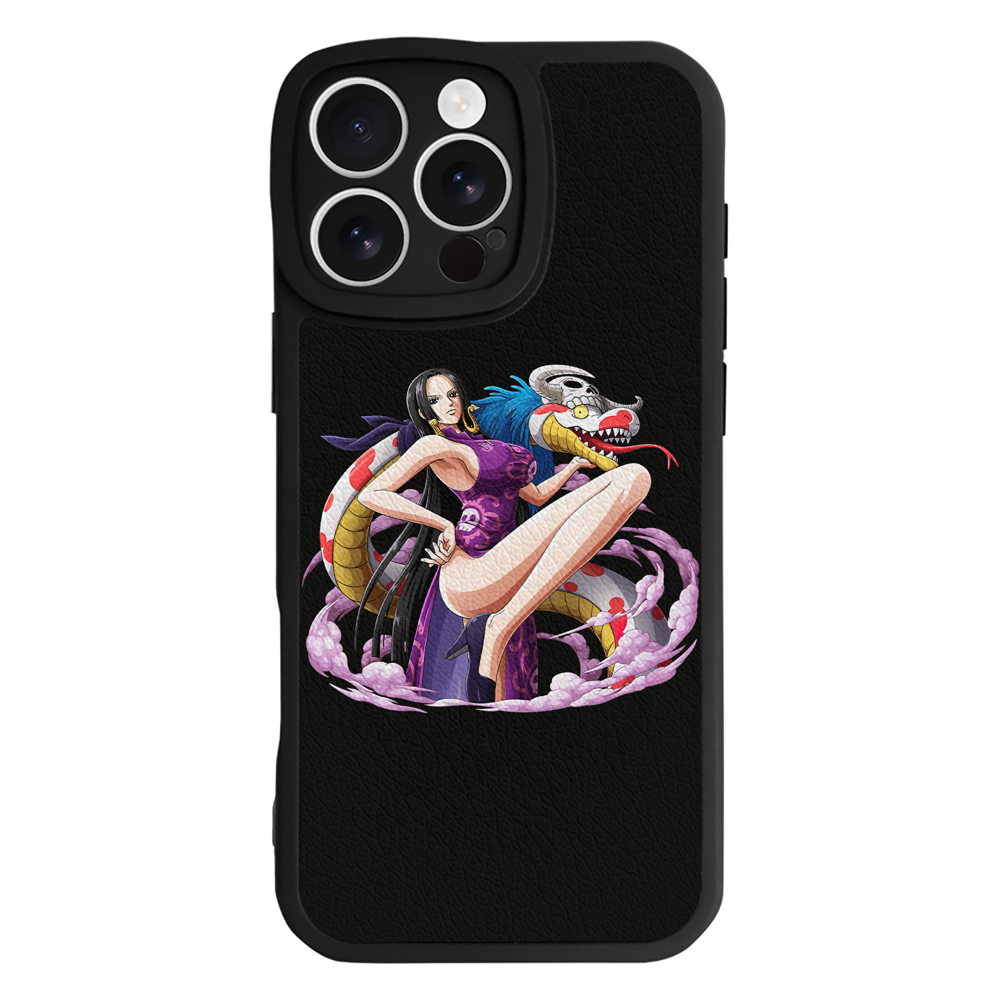 （画像用） ワンピース ボア・ハンコック ONE PIECE Boa·Hancock 【iPhone 16シリーズ対応】シリコンスマホケース（レザー調） 材質：シリコン